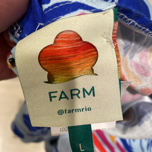 Farm farmrio large parrot dress with slit and beaded tassel Anthropologie - Picture 9 of 9